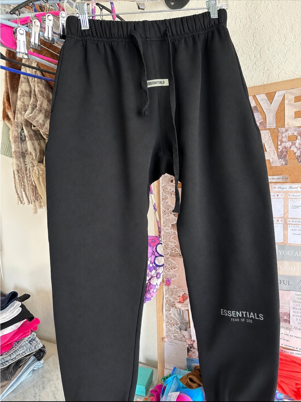 ESSENTIALS Fear of God Black joggers